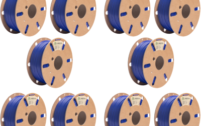 Pack of 10 – Dark Blue PLA 3D Printer Filament – 1.75mm, 1KG