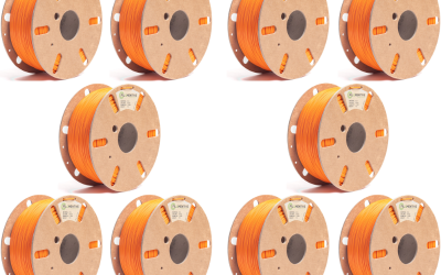 Pack of 10 – Orange PLA 3D Printer Filament – 1.75mm, 1KG