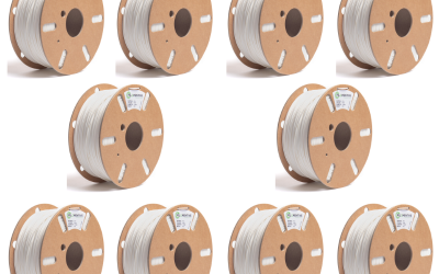 Pack of 10 – White PLA 3D Printer Filament – 1.75mm, 1KG