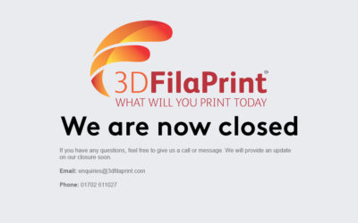 Important Notice: UK Filament Supplier 3D FilaPrint Closes