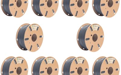 Pack of 10 – Grey PLA 3D Printer Filament – 1.75mm, 1KG