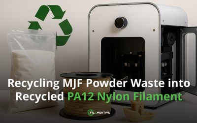 Recycling MJF Powder Waste into Recycled PA12 Nylon Filament